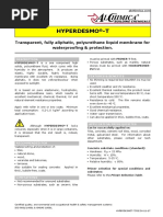 Hyperdesmo - T: Transparent, Fully Aliphatic, Polyurethane Liquid Membrane For Waterproofing & Protection