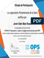 COVID 19 Cómo Ponerse y Quitarse El Equipo de Protección Personal (EPP) - Certificado Del Curso 942311