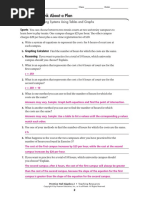 Think About A Plan: Solving Systems Using Tables and Graphs