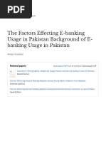 The Factors Effecting E-Banking Usage in Pakistan Background of E-Banking Usage in Pakistan