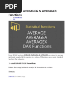 Average, Averagea & Averagex Functions