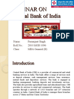 Seminar On Central Bank of India