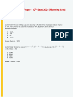 TCS NQT Solved Paper - 12th Sept 2021 (Morning Slot)