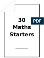 30 Maths Starters