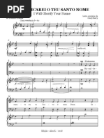 Glorificarei o Teu Santo Nome - Partitura (1920)