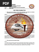 Lowie S. Atchaso: Mid-Term Examination