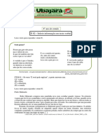 6 Ano - D 02 - Versão Aluno - Inferir Informação em Texto Verbal - Março