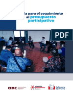 Guía para El Seguimiento Al Presupuesto Participativo