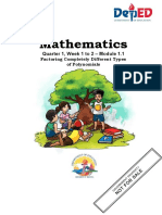 Mathematics: Quarter 1, Week 1 To 2 - Module 1.1