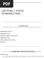 Lecture 2-Excel Introduction