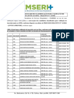 Convocacao para Validacao de Inscricao Junto Ao Sine