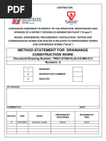 Method Statement For Drainange Construction Work: Document/Drawing Number: TNEC-STSB-KLIA-CS-MS-013 Revision: A