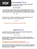 Electromagnetic Force: F Eub