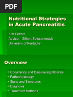 Nutritional Strategies in Acute Pancreatitis