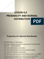 Lesson 4.4 Probability and Normal Distribution