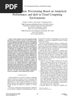 Virtual Machine Provisioning Based On Analytical Performance and Qos in Cloud Computing Environments