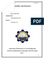 Probability and Statistics: Submitted To