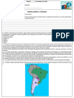 Trabalho Avaliativo Geografia I - 3º Ano