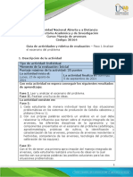 #1 Guía de Actividades y Rúbrica de Evaluación - Unidad 1 - Paso 1 - Analizar El Escenario Del Problema-1