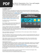 The Five Traits of A Traditional Economy: Traditional Economy With Its Characteristics, Pros, Cons, and Examples
