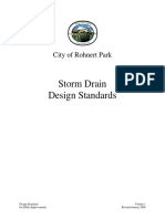 Storm Drain Design Standards: City of Rohnert Park