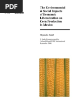 The Environmental and Social Impacts of Economic Liberalization On Corn Production in Mexico