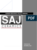 Saj Ceramics Human Resources Policy Manual Final