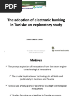 The Adoption of Electronic Banking in Tunisia