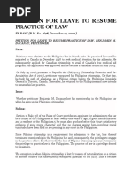 Dacanay Digest Petition For Leave To Resume Practice O1