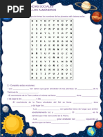 Sopa Letras Sistema Solar