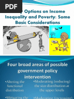 Policy Options On Income Inequality and Poverty: Some Basic Considerations