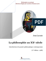 Jean Lacoste - La Philosophie Au 20ème Siècle