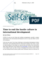 Time To End The Hustle Culture in International Development 20200511 2