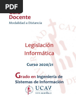 Guía Docente: Legislación Informática