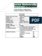 MKT 604-Supply Chain and Distribution Management