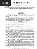 Carta Organica Provincial Del Partido Justicialista To Feb 2011