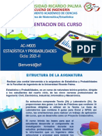 Presentacion Del Curso de ESTADISTICA 2021 - II