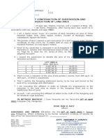 Affidavit of Confirmation of Subdivision