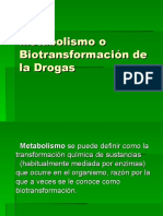 Metabolismo o Biotransformation de Drogas