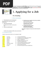 Applying For A Job: Pre-Reading