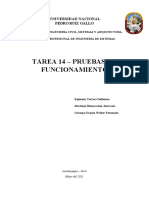 Tarea 14 - Pruebas de Funcionamiento