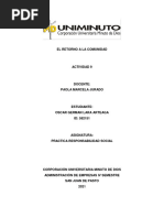 Actividad 9 El Retorno A La Comunidad