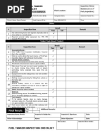 SA 9505 Fuel Tanker Inspection Checklist