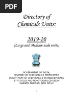 Directory of Chemical Units 2019-20