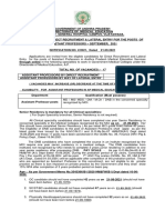 (Vacancies May Increase (Or) Decrease at The Time of Recruitment) Eligibility: For Assistant Professors in Ap Medical Education Services