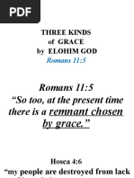 Three Kinds of Grace by Elohim God: Romans 11:5