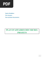 Plan D'affaires AEJ-simplifié Micro-Entreprise