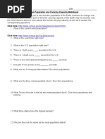 Human Population and Carrying Capacity Webquest Revised 2015