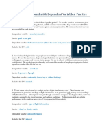 Identifying Dependent and Independent Variable