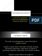 General Issues in Psycholinguistics